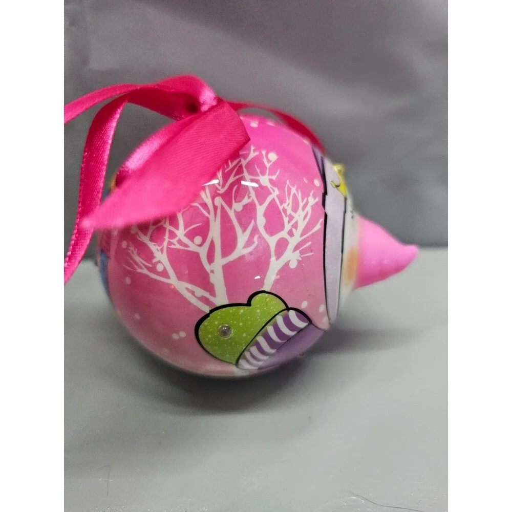 Light Up Pink Princess Gnome Ornament Christmas Battery Operated 4